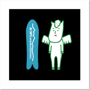 Hakuba Valley Mascot 01, Japan Japow Snowboard Skiing, Souvenir Posters and Art